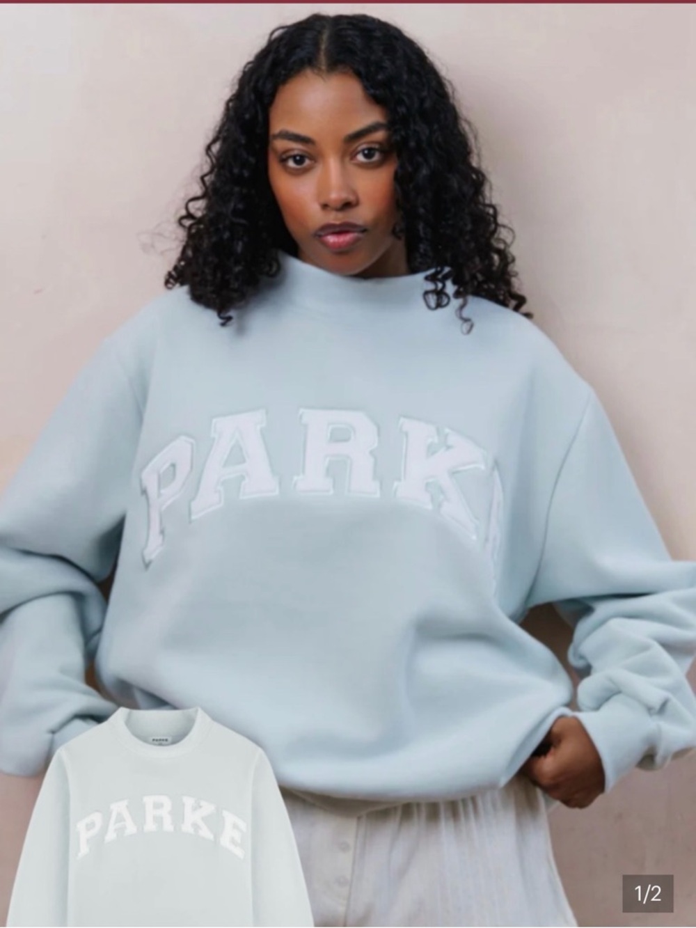 Light Blue PARKE bridal sweatshirt